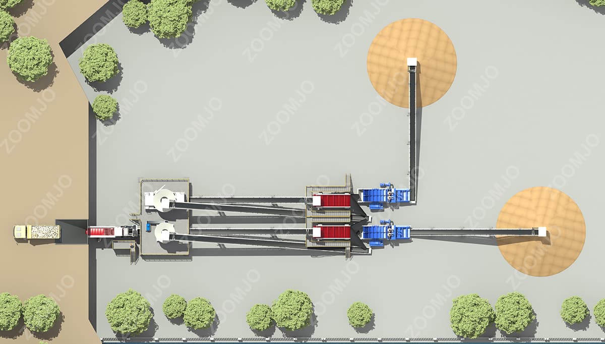 Capacity 200t/h Crushing and Sand Making and Sand Washing Production Line Send to Canada